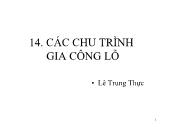 Cơ khí chế tạo máy - Các chu trình gia công lỗ