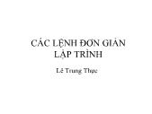 Cơ khí chế tạo máy - Các lệnh đơn giản lập trình