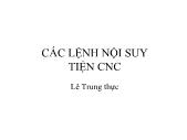 Cơ khí chế tạo máy - Các lệnh nội suy tiện CNC