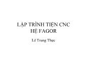 Cơ khí chế tạo máy - Lập trình tiện CNC hệ fagor