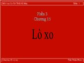 Cơ sở thiết kế máy - Chương 15: Lò xo