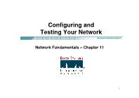 Configuring and testing your network - Chapter 11: Network fundamentals