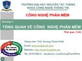 Công nghệ phần mềm - Chương 1: Tổng quan về công nghệ phần mềm