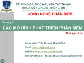 Công nghệ phần mềm - Chương 2: Các mô hình phát triển phần mềm