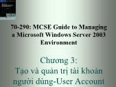 Công nghệ phần mềm - Chương 3: Tạo và quản trị tài khoản người dùng - User Account