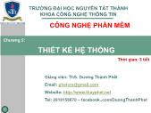 Công nghệ phần mềm - Chương 5: Thiết kế hệ thống