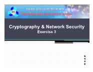 Cryptography & network security exercise 3