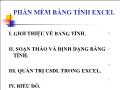 Đại cương về tin học - Phần mềm bảng tính Excel