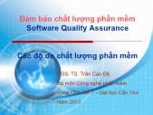 Đảm bảo chất lượng phần mềm - Các độ đo chất lượng phần mềm