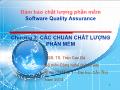 Đảm bảo chất lượng phần mềm - Chương 3: Các chuẩn chất lượng phần mềm