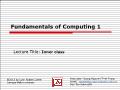 Fundamentals of computing 1 - Lecture title: Inner class