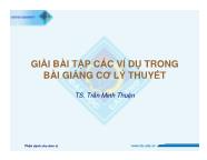 Giải bài tập các ví dụ trong bài giảng cơ lý thuyết