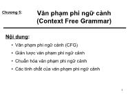 Giải tích 1 - Chương 5: Văn phạm phi ngữ cảnh (Context Free Grammar)