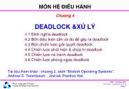 Giáo trình môn Hệ điều hành - Chương 4: Deadlock và xử lý