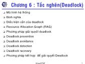 Giáo trình môn Hệ điều hành - Chương 6: Tắc nghẽn (Deadlock)