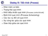 Giáo trình môn Hệ điều hành - Chương III: Tiến trình (process)