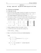 Giáo trình môn Toán cao cấp - Chương 4: Ma trận – Định thức – Hệ phương trình đại số tuyến tính