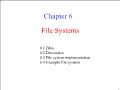 Hệ điều hành - Chapter 6: File systems