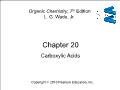 Hóa học - Chapter 20: Carboxylic acids