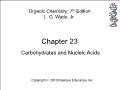 Hóa học - Chapter 23: Carbohydrates and nucleic acids