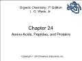 Hóa học - Chapter 24: Amino acids, peptides, and proteins