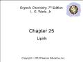 Hóa học - Chapter 25: Lipids