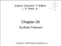 Hóa học - Chapter 26: Synthetic polymers