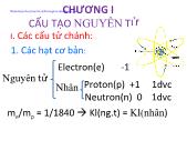 Hóa học - Chương I: Cấu tạo nguyên tử