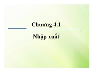 Java - Chương 4.1: Nhập xuất