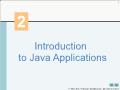 Java - Introduction to java applications