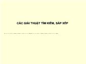 Kĩ thuật lập trình - Các giải thuật tìm kiếm, sắp xếp