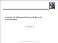 Kĩ thuật lập trình - Chapter 12:  Dependability and Security Specification