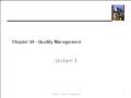 Kĩ thuật lập trình - Chapter 24: Quality management