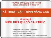 Kĩ thuật lập trình - Chương 2: Kiểu dữ liệu có cấu trúc