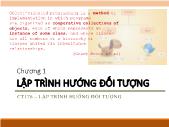 Lập trình hướng đối tượng - Chương 1: Lập trình hướng đối tượng