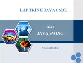 Lập trình java csdl - Bài 1: Java swing
