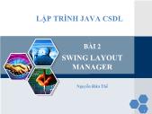 Lập trình java csdl - Bài 2: Swing layout manager