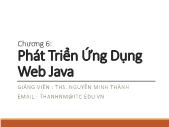 Lập trình mạng - Chương 6: Phát triển ứng dụng web java