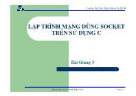 Lập trình mạng dùng socket trên sử dụng C