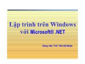 Lập trình trên windows với microsoft®. net