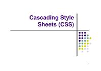 Lập trình web - Cascading style sheets (css)