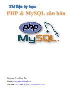 Liệu học PHP và MySQL căn bản