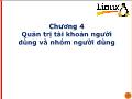 Linux - Chương 4: Quản trị tài khoản người dùng và nhóm người dùng