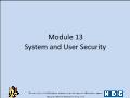 Linux - Module 13: System and user security