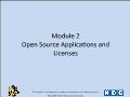Linux - Module 2: Open source applications and licenses