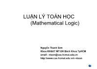 Luận lý toán học (mathematical logic) - Chương 1. Tổng quan