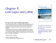 Mạng máy tính 1 - Chapter 5: Link layer and lans