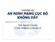 Mạng máy tính 1 - Chương XII: Aan ninh mạng cục bộ không dây