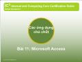 Máy tính căn bản - Bài 11: Microsoft Access