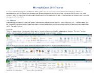 Microsoft excel 2010 tutorial